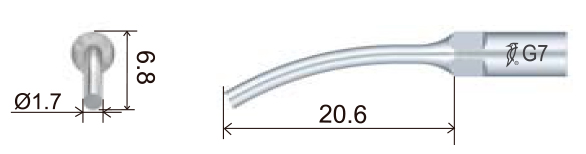 Размеры наконечника для скалера